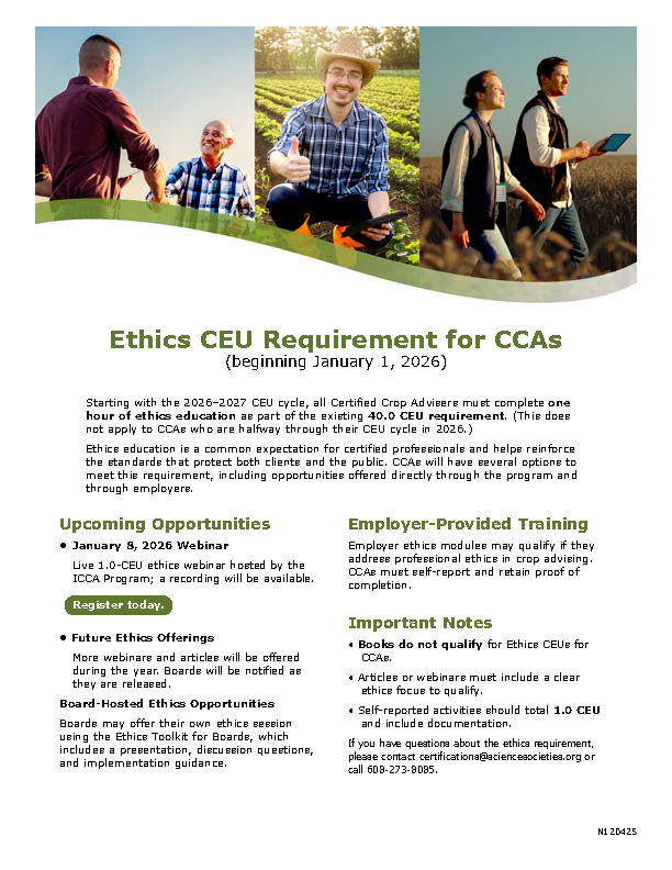 CCA Ethics CEU Requirement